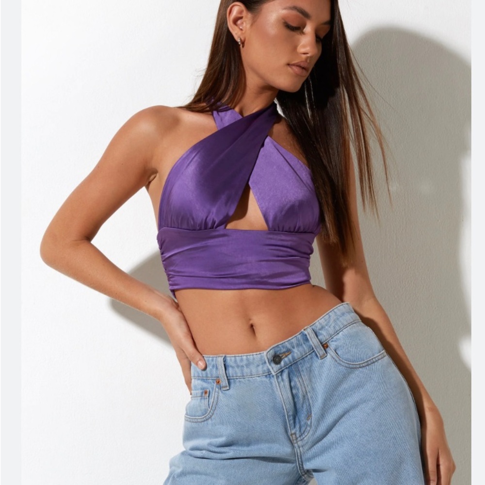 Motel rocks bailta top in purple - Picture 3 of 3